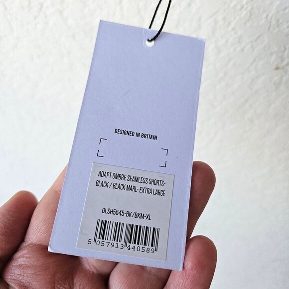 Gymshark Adapt Gray Black Ombre Compression Seamless Bike Shorts Workout XL NWT - Picture 3 of 6